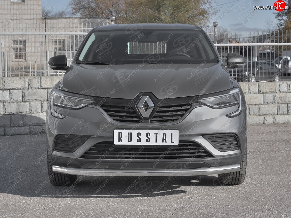 15 299 р. Защита переднего бампера (Ø 63 мм, нержавейка) SLITKOFF  Renault Arkana (2019-2024)  с доставкой в г. Краснодар