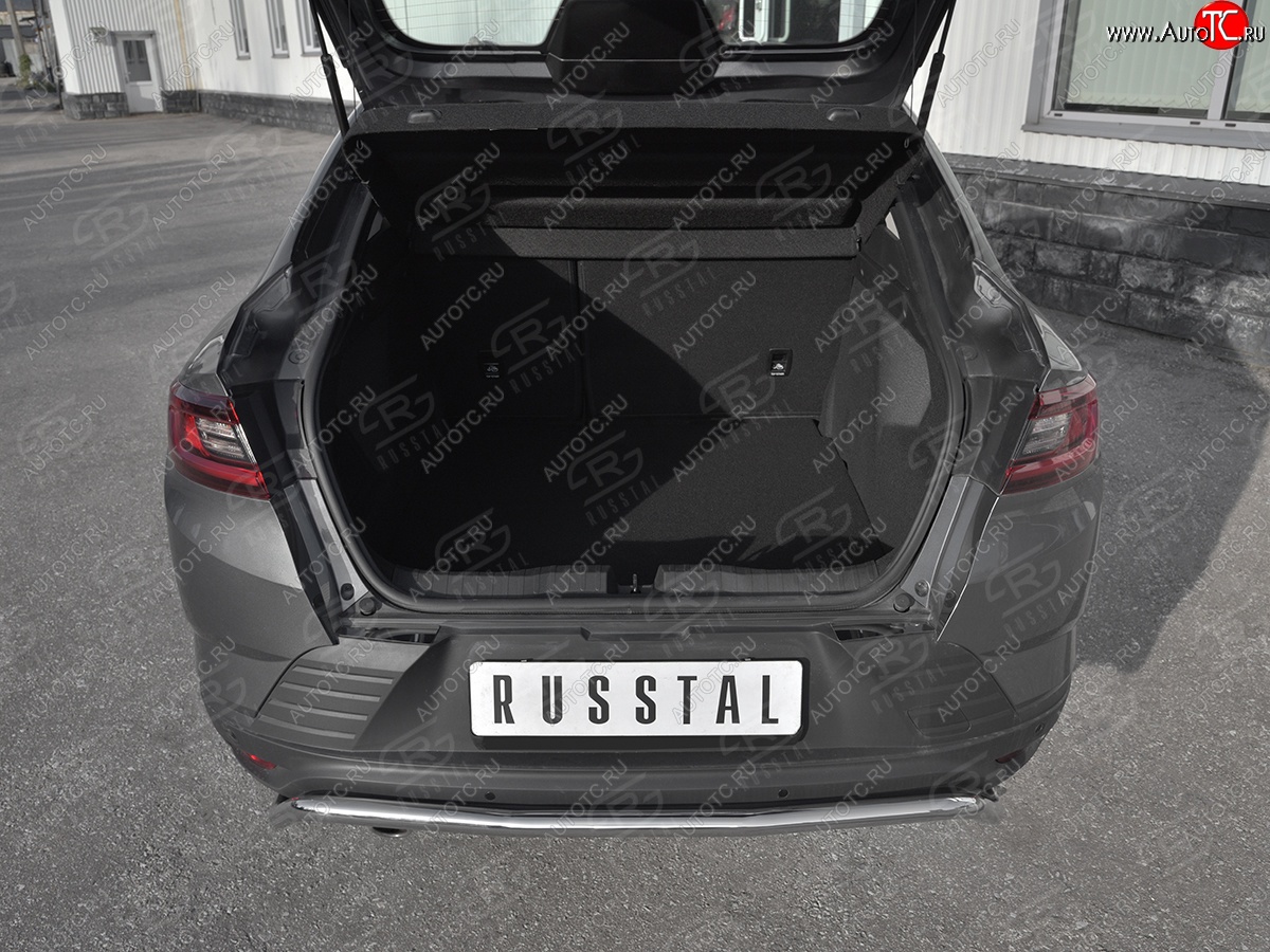 699 р. Защитная накладка заднего бампера Russtal  Renault Arkana (2019-2024) (Нержавейка шлифованная)  с доставкой в г. Краснодар