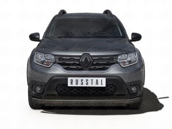 Защита переднего бампера (Ø63 мм, окрашенная) SLITKOFF Renault (Рено) Duster (Дастер)  HM (2020-2024) HM