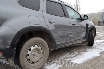 6 949 р. Защитные накладки на арки Petroil Tuning Renault Duster HM рестайлинг (2021-2024) (Текстурная поверхность (шагрень))  с доставкой в г. Краснодар. Увеличить фотографию 3