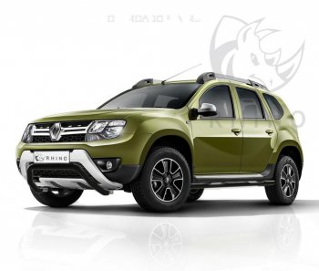 24 999 р. Пороги труба d76 с накладкой SLITKOFF (чёрные V2) Renault Duster HS рестайлинг (2015-2021)  с доставкой в г. Краснодар. Увеличить фотографию 4