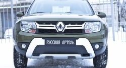 1 279 р. Зимняя заглушка решетки переднего бампера РА  Renault Duster  HS (2015-2021) рестайлинг  с доставкой в г. Краснодар. Увеличить фотографию 2