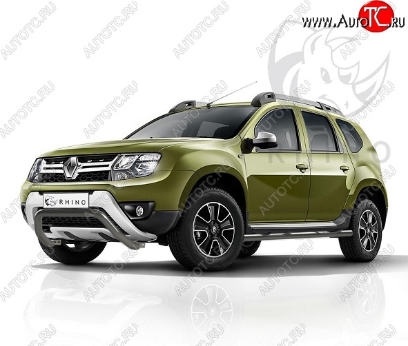 10 199 р. Защита переднего бампера (Ø63 мм волна, нержавейка) SLITKOFF  Renault Duster  HS (2015-2021) рестайлинг  с доставкой в г. Краснодар