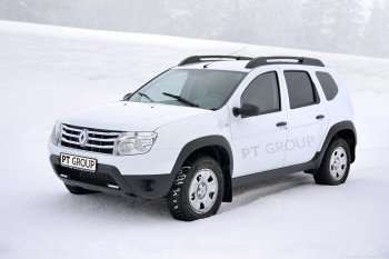 4 949 р. Пластиковые пороги Petroil Tuning ❞Чистые штаны❝ Renault Duster HS дорестайлинг (2010-2015) (Тисненый пластик)  с доставкой в г. Краснодар. Увеличить фотографию 3