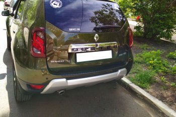 899 р. Защитная накладка заднего бампера Тюн-Авто  Renault Duster  HS (2010-2021) дорестайлинг, рестайлинг  с доставкой в г. Краснодар. Увеличить фотографию 2