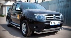 15 999 р. Одинарная защита переднего бампера диаметром 63 мм (4x4) SLITKOFF  Renault Duster  HS (2010-2015) дорестайлинг  с доставкой в г. Краснодар. Увеличить фотографию 3