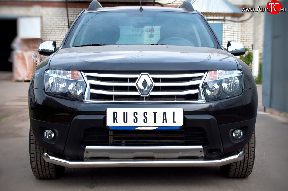 15 999 р. Одинарная защита переднего бампера диаметром 63 мм (4x4) SLITKOFF  Renault Duster  HS (2010-2015) дорестайлинг  с доставкой в г. Краснодар