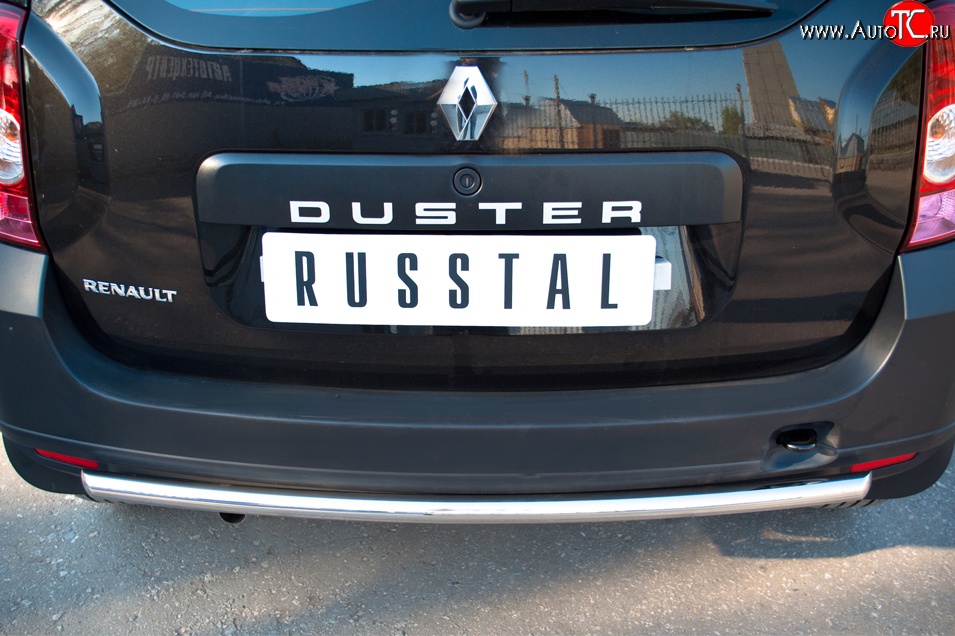 14 249 р. Защита заднего бампера (Ø42 мм, нержавейка, 4х2) SLITKOFF  Renault Duster  HS (2010-2015) дорестайлинг  с доставкой в г. Краснодар