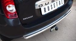 6 999 р. Одинарная защита заднего бампера из трубы диаметром 42 мм (4x4) SLITKOFF  Renault Duster  HS (2010-2015) дорестайлинг  с доставкой в г. Краснодар. Увеличить фотографию 2