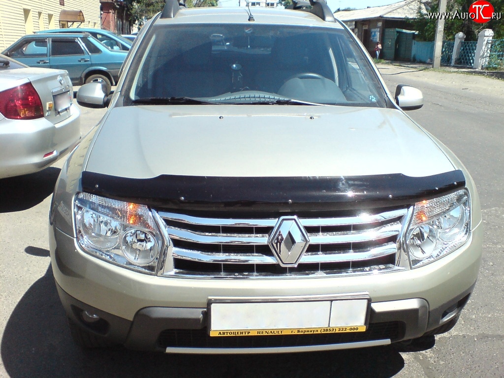 2 879 р. Дефлектор капота NovLine  Renault Duster  HS (2010-2015) дорестайлинг  с доставкой в г. Краснодар