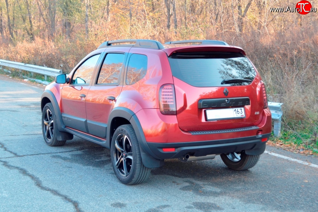 1 249 р. Накладка защитная на верх заднего бампера Kart RS DL Renault Duster HS дорестайлинг (2010-2015)  с доставкой в г. Краснодар