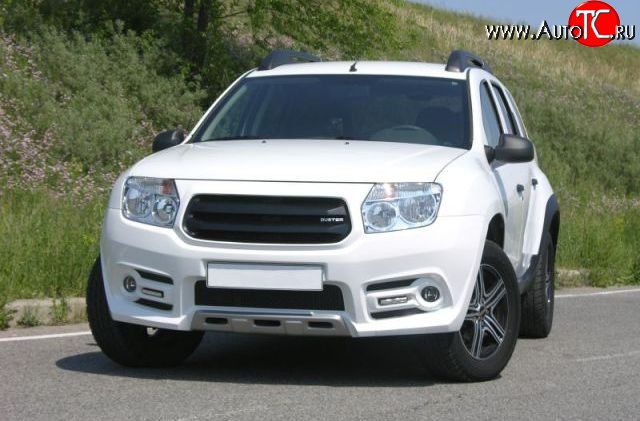 15 999 р. Передний бампер Sport Renault Duster HS дорестайлинг (2010-2015) (Неокрашенный)  с доставкой в г. Краснодар