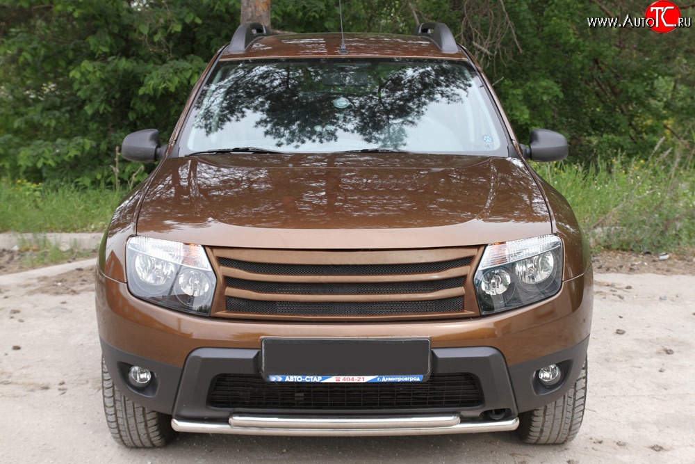 5 249 р. Решётка радиатора RA  Renault Duster  HS (2010-2021) дорестайлинг, рестайлинг (Неокрашенная)  с доставкой в г. Краснодар