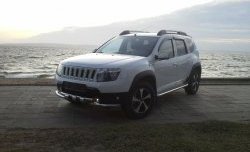 3 699 р. Решётка радиатора Sport Renault Duster HS рестайлинг (2015-2021) (Неокрашенная)  с доставкой в г. Краснодар. Увеличить фотографию 3