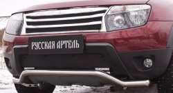 1 189 р. Зимняя заглушка решетки переднего бампера (с дхо и обвесом) РА  Renault Duster  HS (2010-2015) дорестайлинг  с доставкой в г. Краснодар. Увеличить фотографию 3