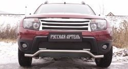 Зимняя заглушка решетки переднего бампера (с дхо и обвесом) РА Renault (Рено) Duster (Дастер)  HS (2010-2015) HS дорестайлинг