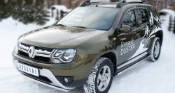 12 599 р. Защита переднего бампера (Ø42 мм волна, нержавейка) SLITKOFF  Renault Duster  HS (2015-2021) рестайлинг  с доставкой в г. Краснодар. Увеличить фотографию 4