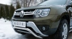 13 349 р. Защита переднего бампера (Ø63 мм волна, нержавейка) SLITKOFF  Renault Duster  HS (2015-2021) рестайлинг  с доставкой в г. Краснодар. Увеличить фотографию 2