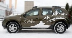 13 099 р. Широкая защита порогов (рестайлинг) Russtal Renault Duster HS рестайлинг (2015-2021) (Защита порогов с со скосами на торцах (вариант 1))  с доставкой в г. Краснодар. Увеличить фотографию 4