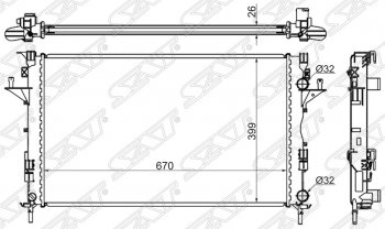 Радиатор двигателя SAT Renault Espace 4 (2002-2014)