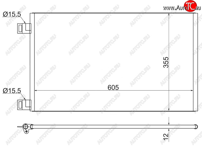 6 349 р. Радиатор кондиционера SAT  Renault Kangoo  KW0 (2008-2013) дорестайлинг  с доставкой в г. Краснодар