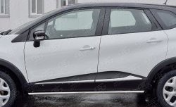 17 499 р. Защита порогов из круглой трубы диаметром 42 мм SLITKOFF Renault Kaptur дорестайлинг (2016-2020)  с доставкой в г. Краснодар. Увеличить фотографию 4