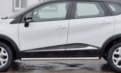 21 699 р. Защита порогов из круглой трубы диаметром 63 мм SLITKOFF  Renault Kaptur (2016-2024) дорестайлинг, рестайлинг  с доставкой в г. Краснодар. Увеличить фотографию 4