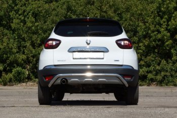 18 849 р. Защита заднего бампера Petroil Tuning Волна (d51) Renault Kaptur дорестайлинг (2016-2020) (Нержавеющая полированная сталь)  с доставкой в г. Краснодар. Увеличить фотографию 2