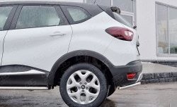 13 999 р. Защита заднего бампера (Ø42 мм уголки, нержавейка) SLITKOFF  Renault Kaptur (2016-2020) дорестайлинг  с доставкой в г. Краснодар. Увеличить фотографию 4