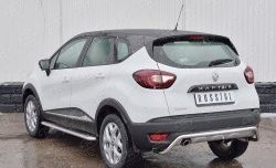 12 099 р. Защита заднего бампера (Ø42 мм волна, нержавейка) SLITKOFF Renault Kaptur дорестайлинг (2016-2020)  с доставкой в г. Краснодар. Увеличить фотографию 2