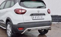 12 099 р. Защита заднего бампера (Ø42 мм волна, нержавейка) SLITKOFF Renault Kaptur дорестайлинг (2016-2020)  с доставкой в г. Краснодар. Увеличить фотографию 3