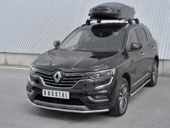 16 799 р. Защита переднего бампера (Ø42 мм, нержавейка) SLITKOFF  Renault Koleos  2 (2016-2024)  с доставкой в г. Краснодар. Увеличить фотографию 2