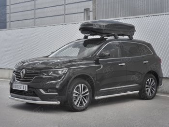 20 649 р. Защита переднего бампера (Ø63 мм, нержавейка) SLITKOFF  Renault Koleos  2 (2016-2024)  с доставкой в г. Краснодар. Увеличить фотографию 3