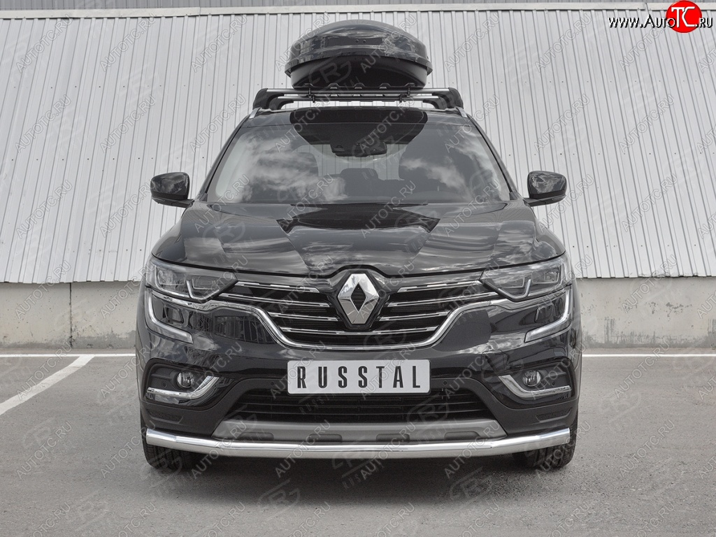 20 649 р. Защита переднего бампера (Ø63 мм, нержавейка) SLITKOFF  Renault Koleos  2 (2016-2024)  с доставкой в г. Краснодар