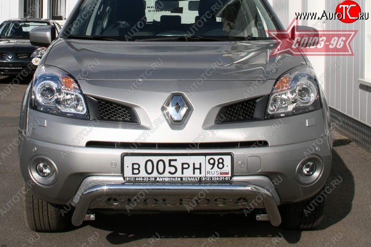 16 379 р. Защита переднего бампера Souz-96 (d60) Renault Koleos Phase 1 (2007-2011)  с доставкой в г. Краснодар