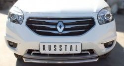 15 999 р. Одинарная защита переднего бампера диаметром 63 мм SLITKOFF Renault Koleos 1 Phase 2 (2011-2013)  с доставкой в г. Краснодар. Увеличить фотографию 2