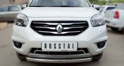 16 799 р. Одинарная защита переднего бампера диаметром 76 мм SLITKOFF Renault Koleos 1 Phase 2 (2011-2013)  с доставкой в г. Краснодар. Увеличить фотографию 3