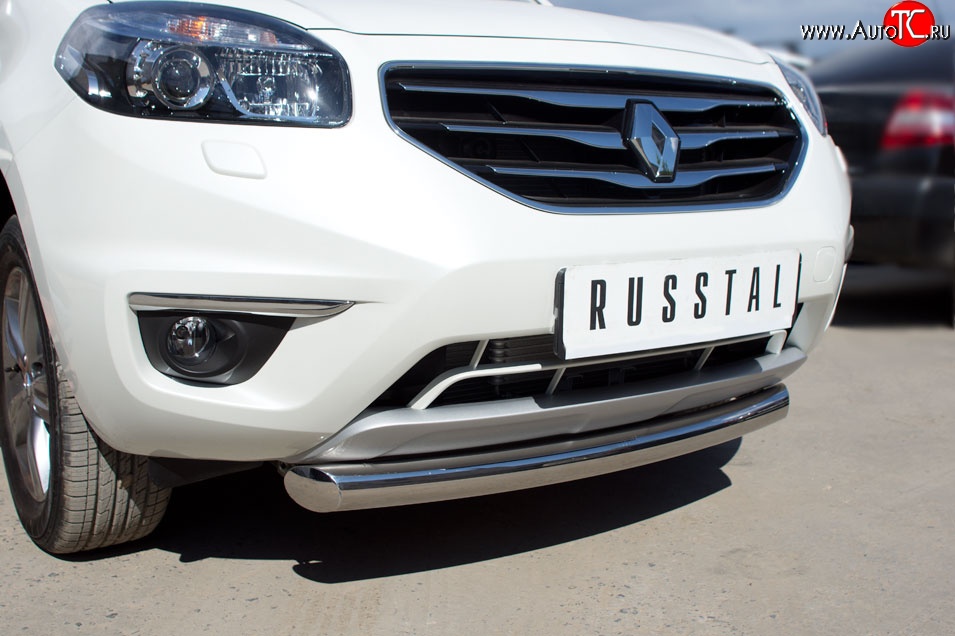 16 799 р. Одинарная защита переднего бампера диаметром 76 мм SLITKOFF Renault Koleos 1 Phase 2 (2011-2013)  с доставкой в г. Краснодар