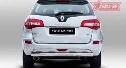 Овальная защита заднего бампера диаметром трубы 75 и 42 мм Souz-96 Renault Koleos 1 Phase 3 (2013-2016)