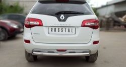 Одинарная защита заднего бампера из трубы диаметром 76 мм (рестайлинг) SLITKOFF Renault Koleos 1 Phase 3 (2013-2016)