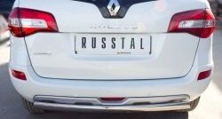 18 549 р. Защита заднего бампера (Ø75x42 мм, нержавейка) Russtal Renault Koleos 1 Phase 2 (2011-2013)  с доставкой в г. Краснодар. Увеличить фотографию 2