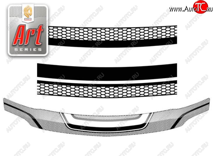 2 479 р. Дефлектор капота CA-Plastiс  Renault Logan  1 (2004-2010) дорестайлинг (Серия Art белая)  с доставкой в г. Краснодар