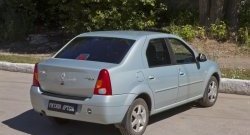 1 239 р. Защитная накладка на задний бампер RA  Renault Logan  1 (2004-2010) дорестайлинг  с доставкой в г. Краснодар. Увеличить фотографию 2