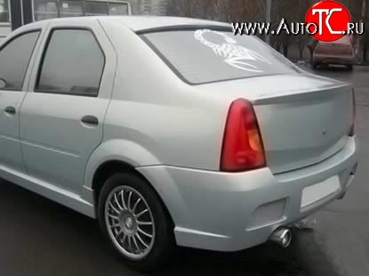 2 699 р. Лип спойлер Street Renault Logan 1 дорестайлинг (2004-2010) (Неокрашенный)  с доставкой в г. Краснодар