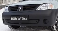 Зимняя заглушка решетки переднего бампера РА Renault (Рено) Logan (Логан)  1 (2004-2010) 1 дорестайлинг