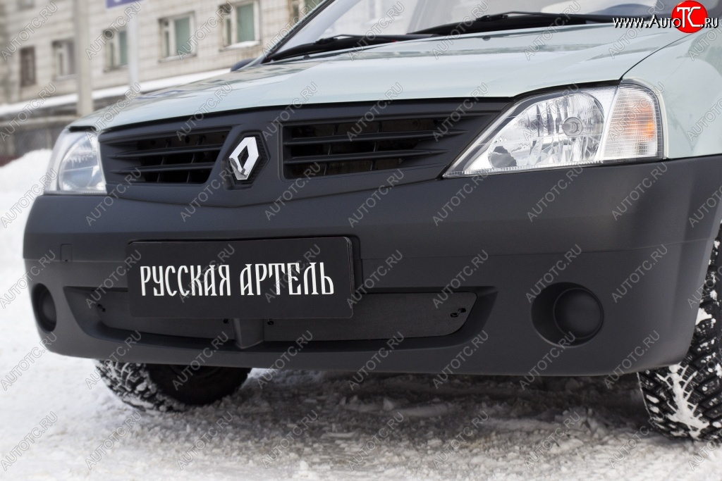 769 р. Зимняя заглушка решетки переднего бампера РА  Renault Logan  1 (2004-2010) дорестайлинг  с доставкой в г. Краснодар