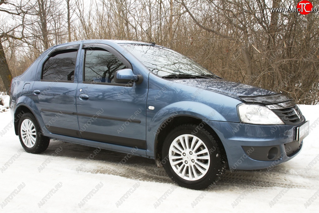 3 599 р. Молдинги RA (комплект)  Renault Logan  1 (2010-2016) рестайлинг (Поверхность глянец (под окраску), Неокрашенные)  с доставкой в г. Краснодар