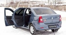 1 529 р. Накладки на порожки автомобиля RA  Renault Logan  1 (2010-2016) рестайлинг (Комплект (4 шт.))  с доставкой в г. Краснодар. Увеличить фотографию 2