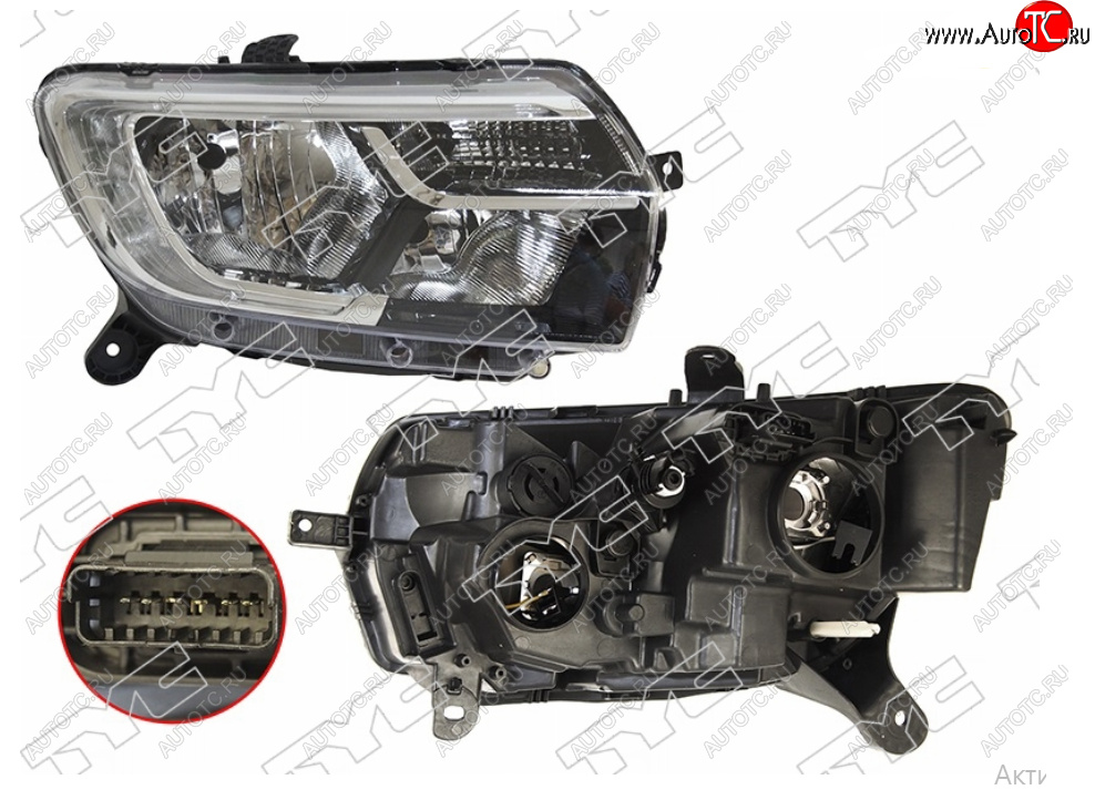 16 549 р. Правая фара TYC Renault Logan 2 рестайлинг (2018-2024)  с доставкой в г. Краснодар