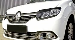 699 р. Реснички на фары RA Renault Logan 2 дорестайлинг (2014-2018) (Неокрашенные)  с доставкой в г. Краснодар. Увеличить фотографию 4